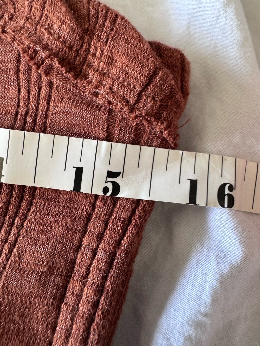 Anthropologie Pilcro racerback tank top in a terracotta rust color - Picture 8 of 8